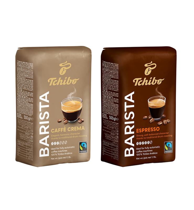 Kawa ziarnista Tchibo Barista Caffe Crema + Espresso (2x500g)