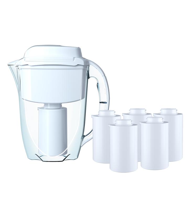 Dzbanek filtrujący wodę Aquaphor J.Shmidt 500 (biały) + 6 wkładów filtrujących