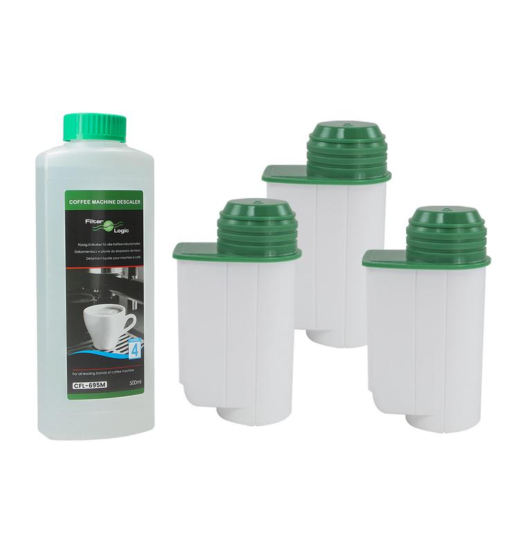 Filtr do ekspresu Bosch Siemens FilterLogic CFL-901B (3szt.) + odkamieniacz CFL-695 500ml