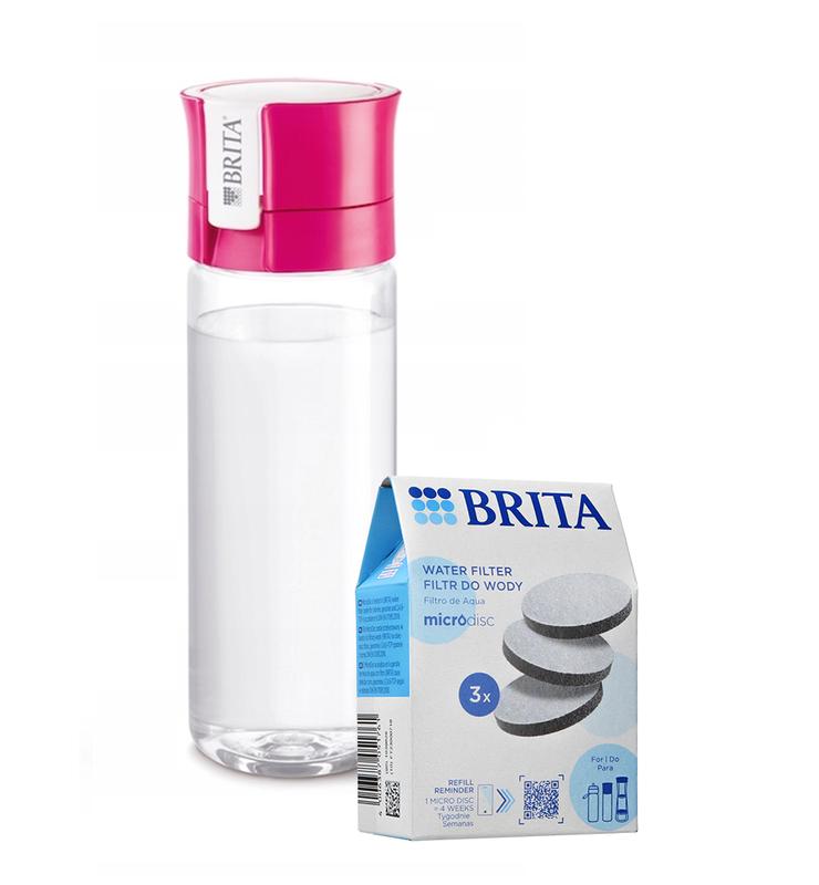 Butelka filtrująca Brita Fill&Go Vital (różowa) +4 dyski