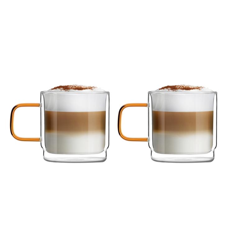 Szklanka termiczna do kawy latte Vialli Design AMBER 320ml (2szt.)