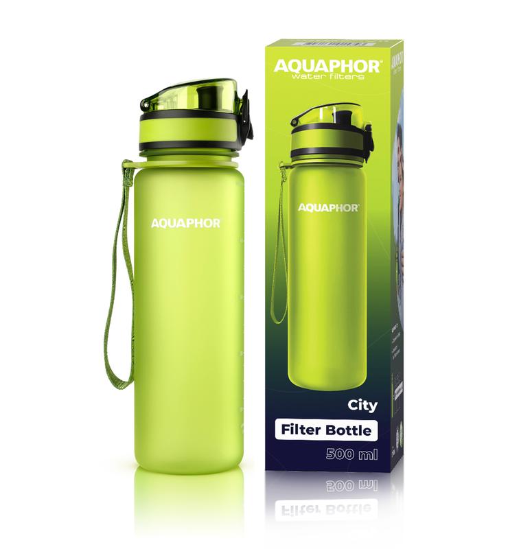 Butelka filtrująca wodę Aquaphor City 500ml (zielona)