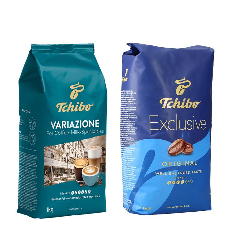 Kawa ziarnista Tchibo Variazione + Exclusive (zestaw degustacyjny) 2kg