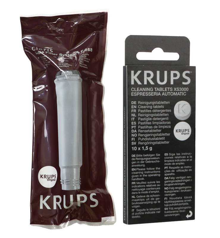 Zestaw do konserwacji ekspresu Krups (filtr F088 + tabletki czyszczące XS3000)