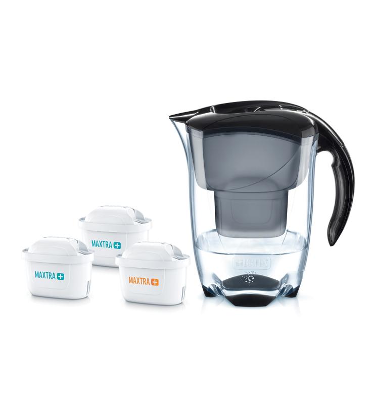 Dzbanek filtrujący Brita Elemaris XL +2 filtry Maxtra Plus Pure Performance + 1 filtr Maxtra Hard Water(czarny) Galaxy