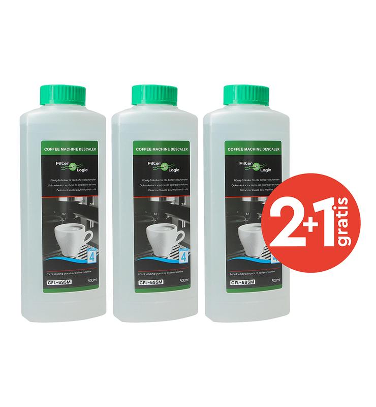 Odkamieniacz do ekspresu ciśnieniowego FilterLogic CFL-695 (butelka 500ml) - Zestaw Promocyjny 2+1