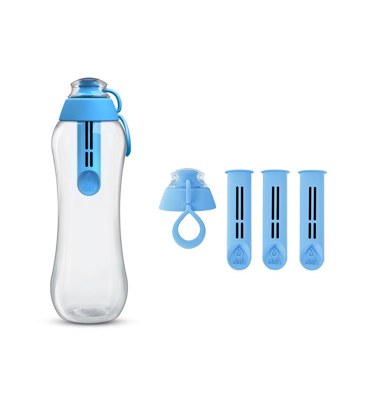 Butelka filtrująca DAFI 0,7L +4 filtry (niebieska)