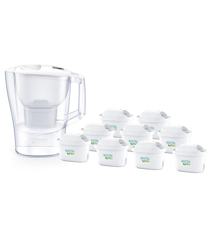 Dzbanek filtrujący Brita Aluna Frosted (biały) +9 filtry Brita Maxtra PRO Pure Performance