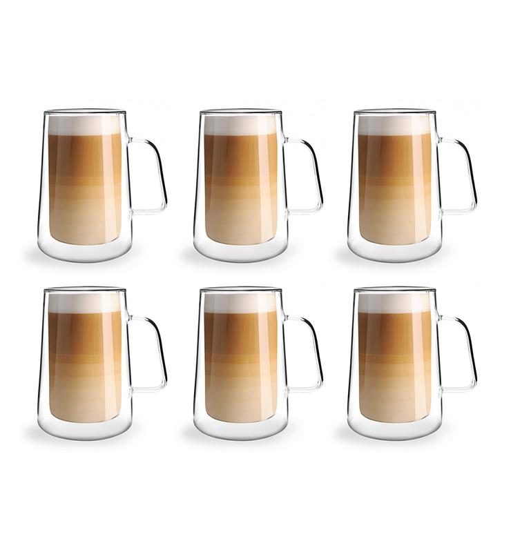 Szklanki termiczne do kawy latte i herbaty Vialli Design DIVA 300ml (6szt.) 27541