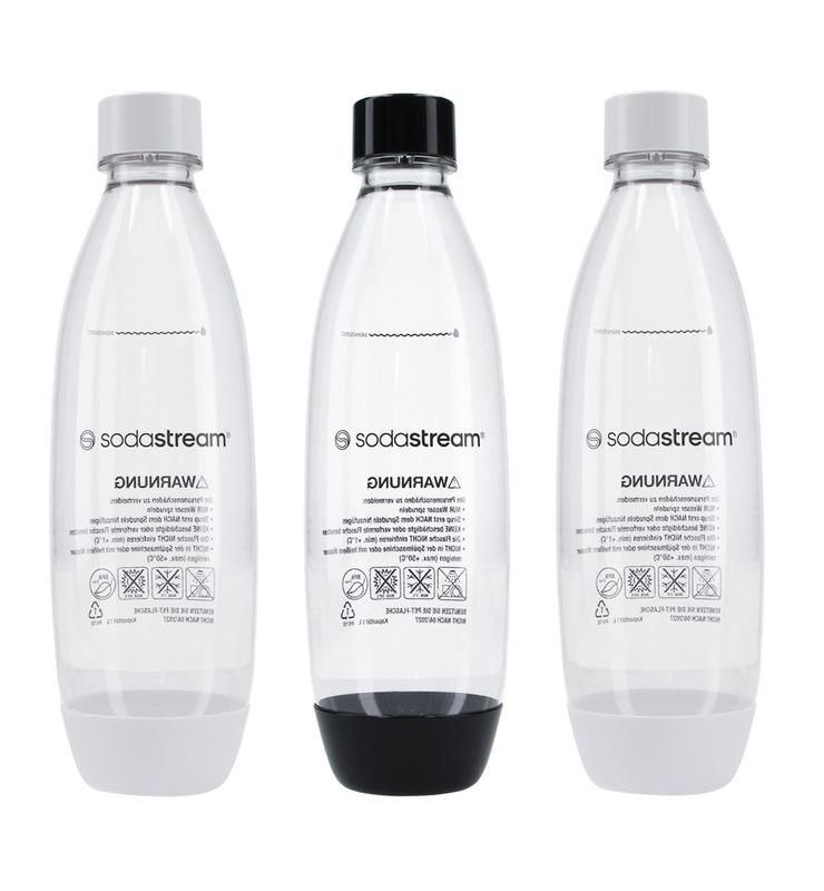 Zestaw butelek do saturatora SodaStream 3x1L (2x biała + 1x czarna)