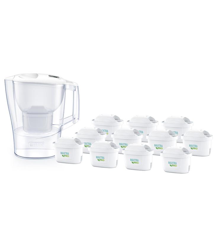 Dzbanek filtrujący Brita Aluna Frosted (biały) +11 filtrów Brita Maxtra PRO Pure Performance