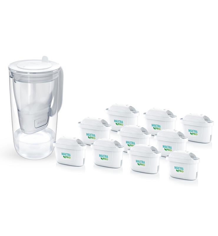 Dzbanek filtrujący Brita Glass +10 filtrów Maxtra PRO Pure Performance (szary)