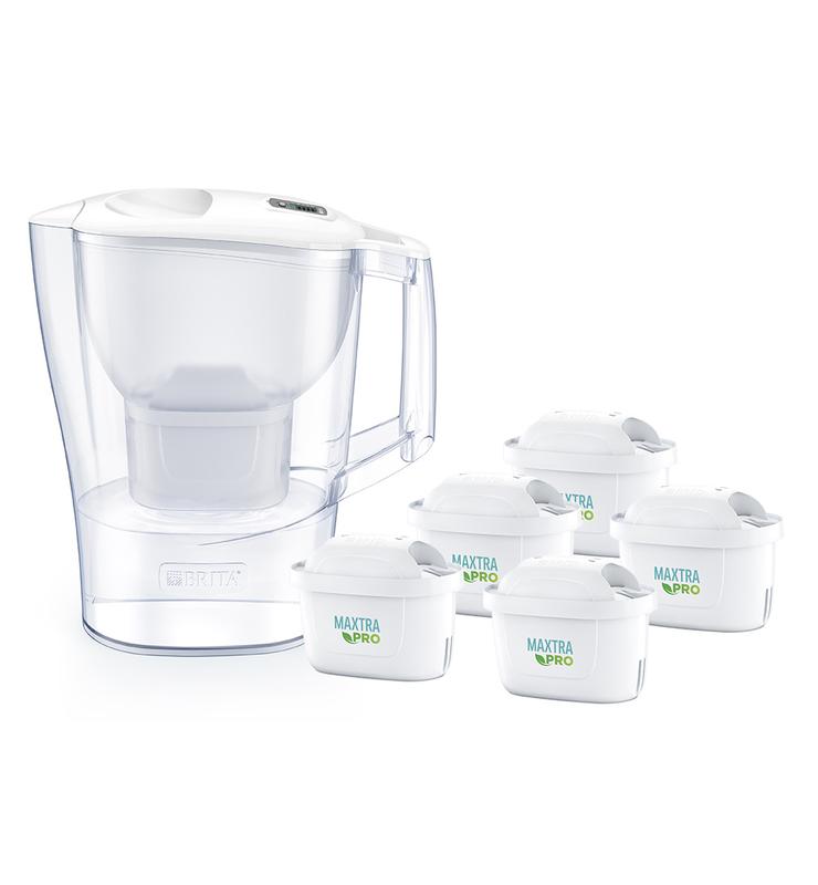 Dzbanek filtrujący Brita Aluna Frosted (biały) +5 filtry Brita Maxtra PRO Pure Performance