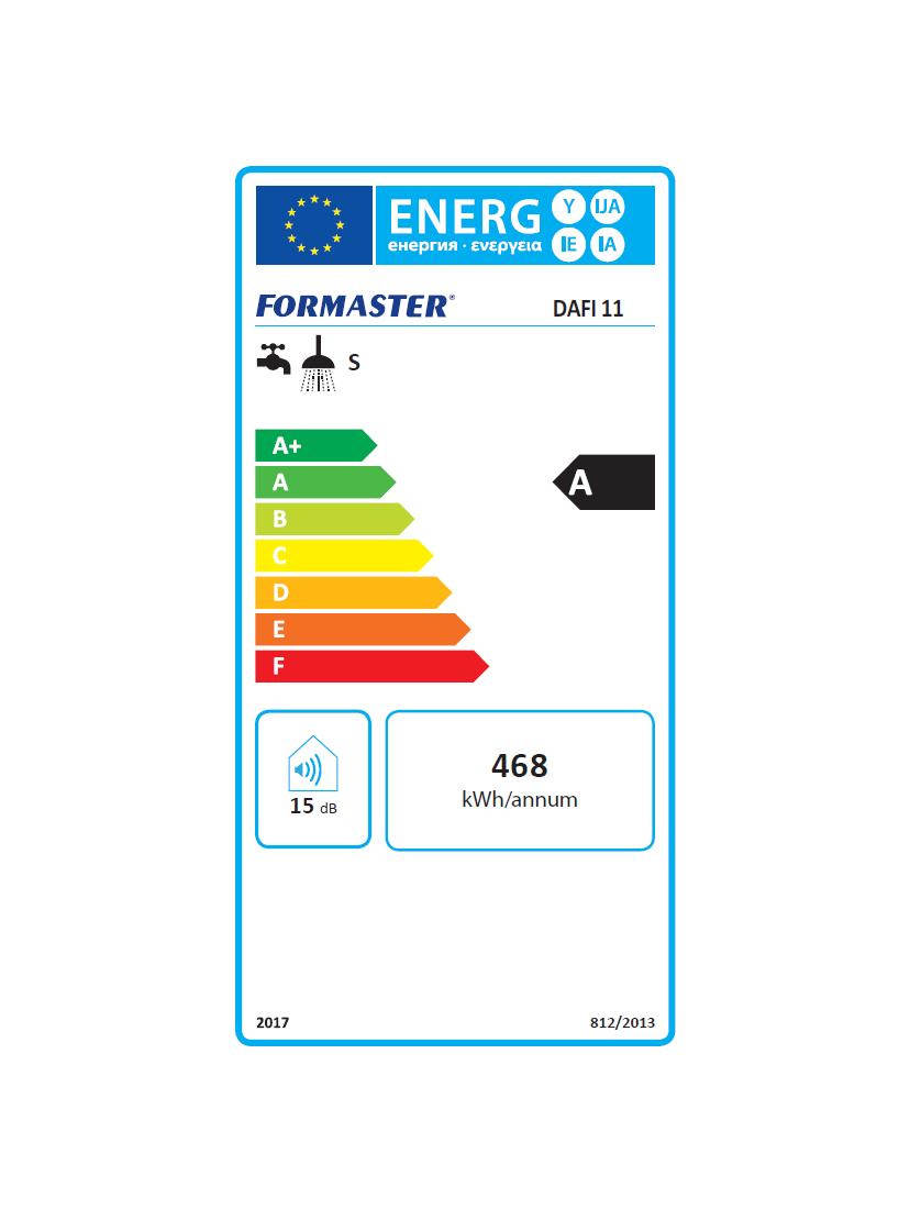 Ogrzewacz wody DAFI 11,0 kW (400V) bez baterii kranowej