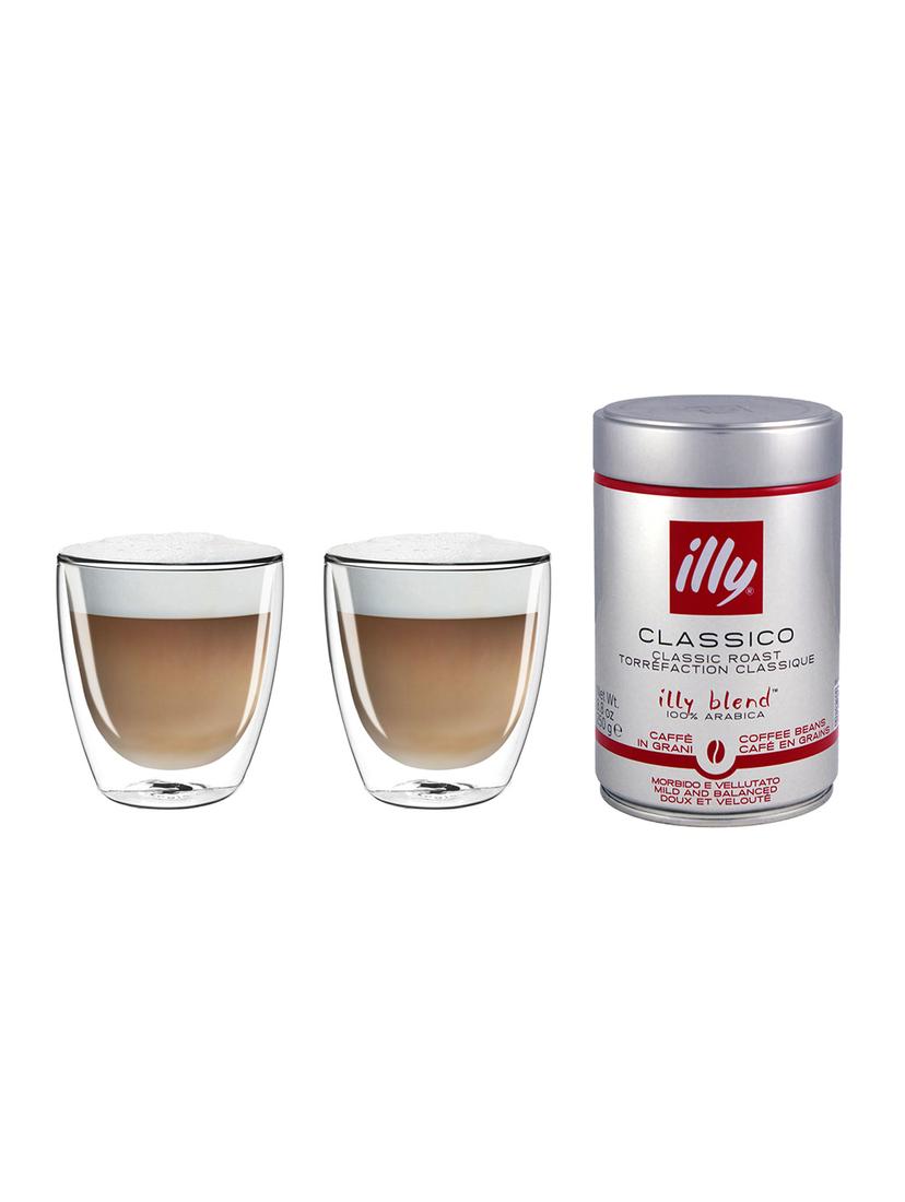 Szklanki termiczne Cappuccino CFL-660 + Kawa ziarnista ILLY Classic Espresso 250g