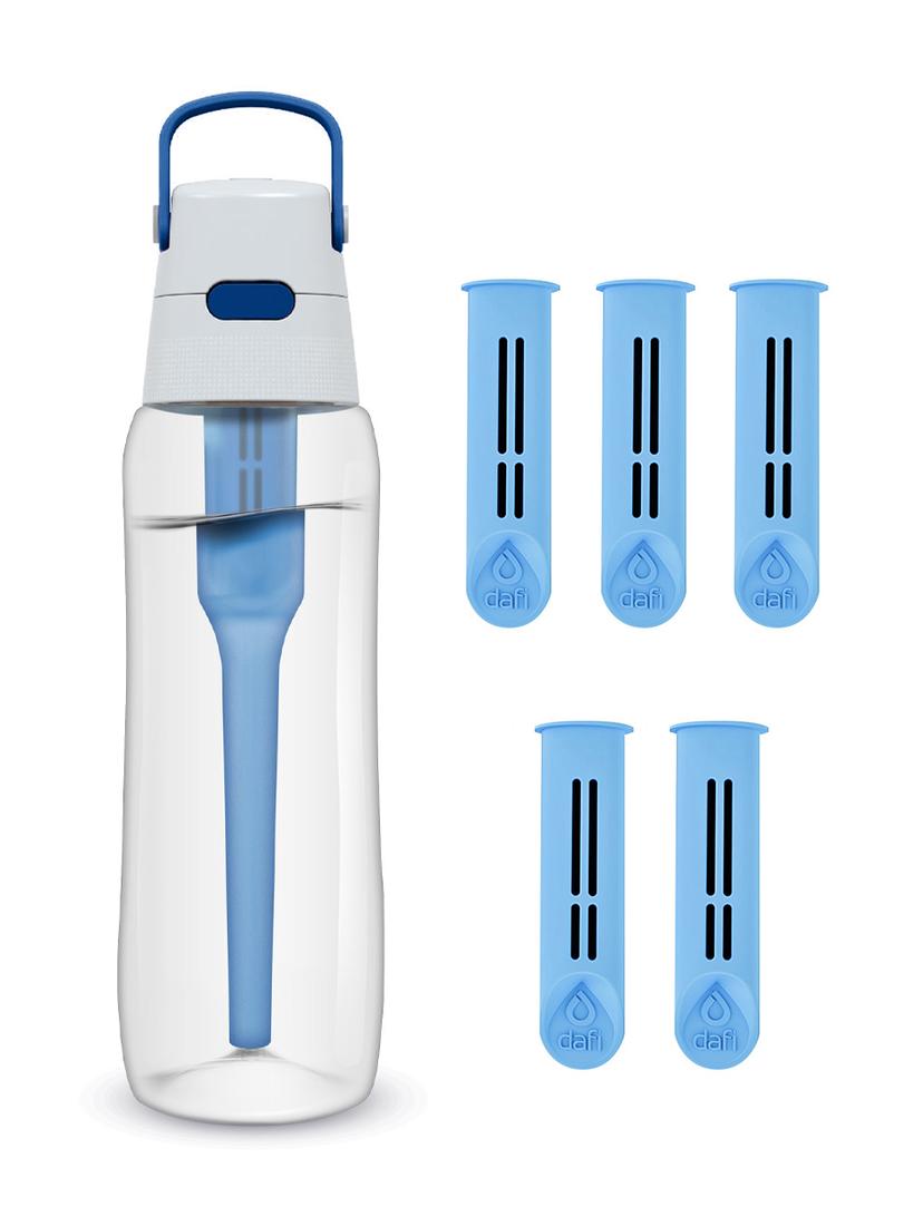 Butelka filtrująca Dafi SOLID 0,7L +6 wkładów filtrujących (niebieska / szafirowa)