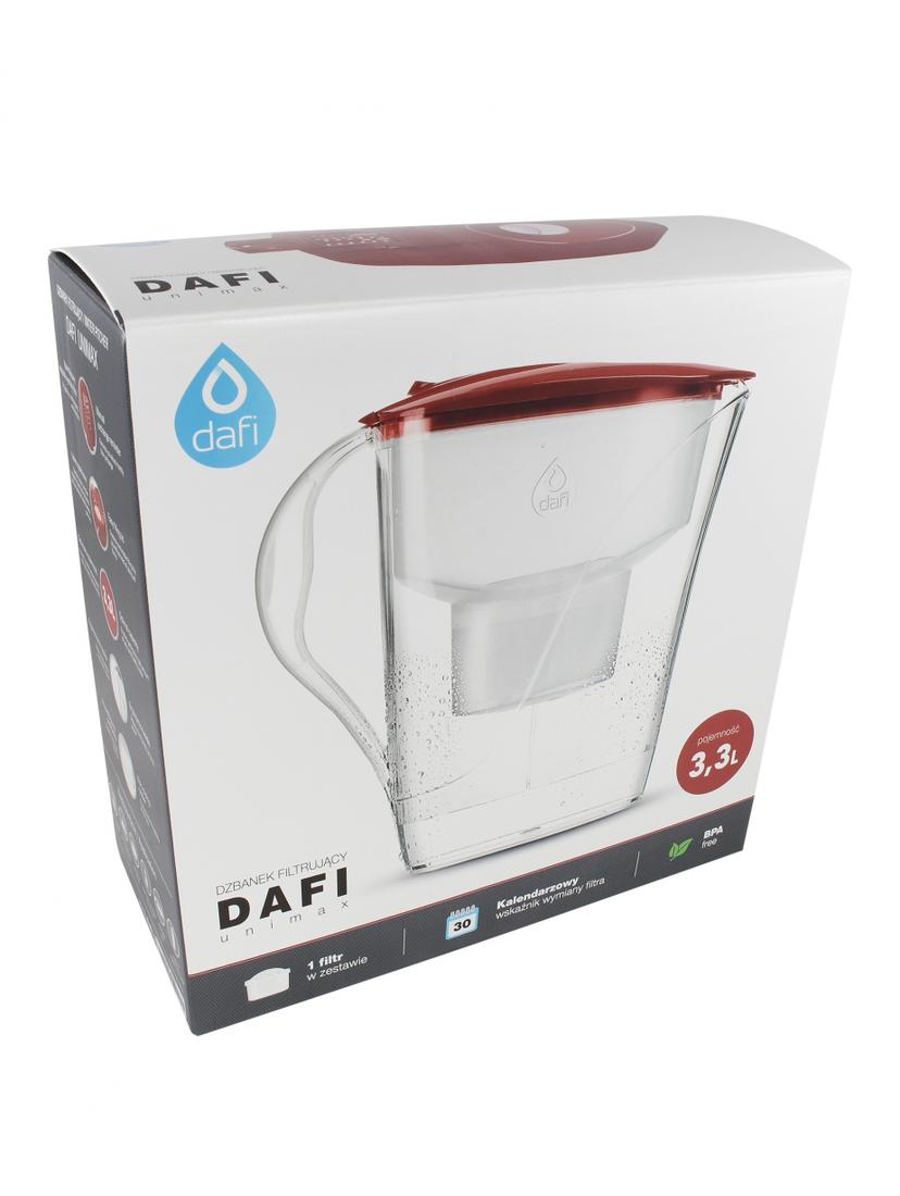 Dzbanek filtrujący Dafi Luna MI +1 filtr Unimax (czerwony)