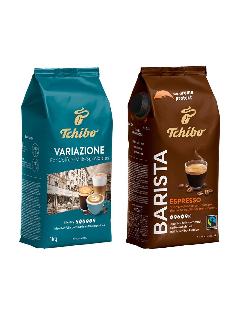 Kawa ziarnista Tchibo Variazione + Barista Espresso (zestaw degustacyjny) 2kg