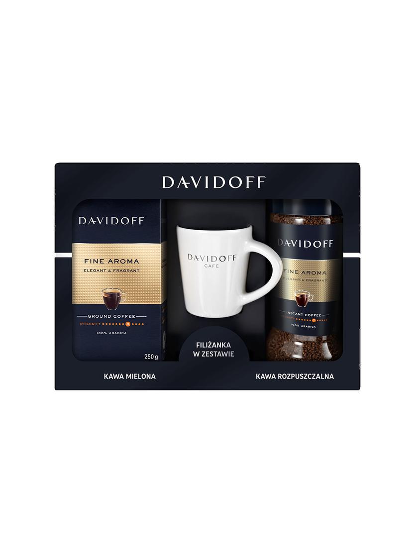 Zestaw prezentowy kawa Davidoff Fine Aroma (250g + 100g) + kubek do kawy