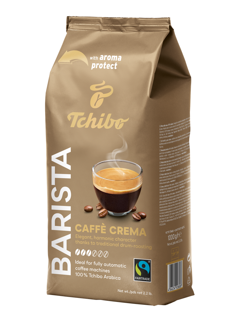 Kawa ziarnista Tchibo Barista Caffe Crema 3kg + szklanki termiczne do latte z uchem FilterLogicCFL-675B w zestawie