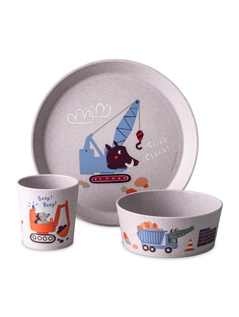 Zestaw śniadaniowy Koziol CONNECT TRUCKS (talerzyk + miska + kubek)