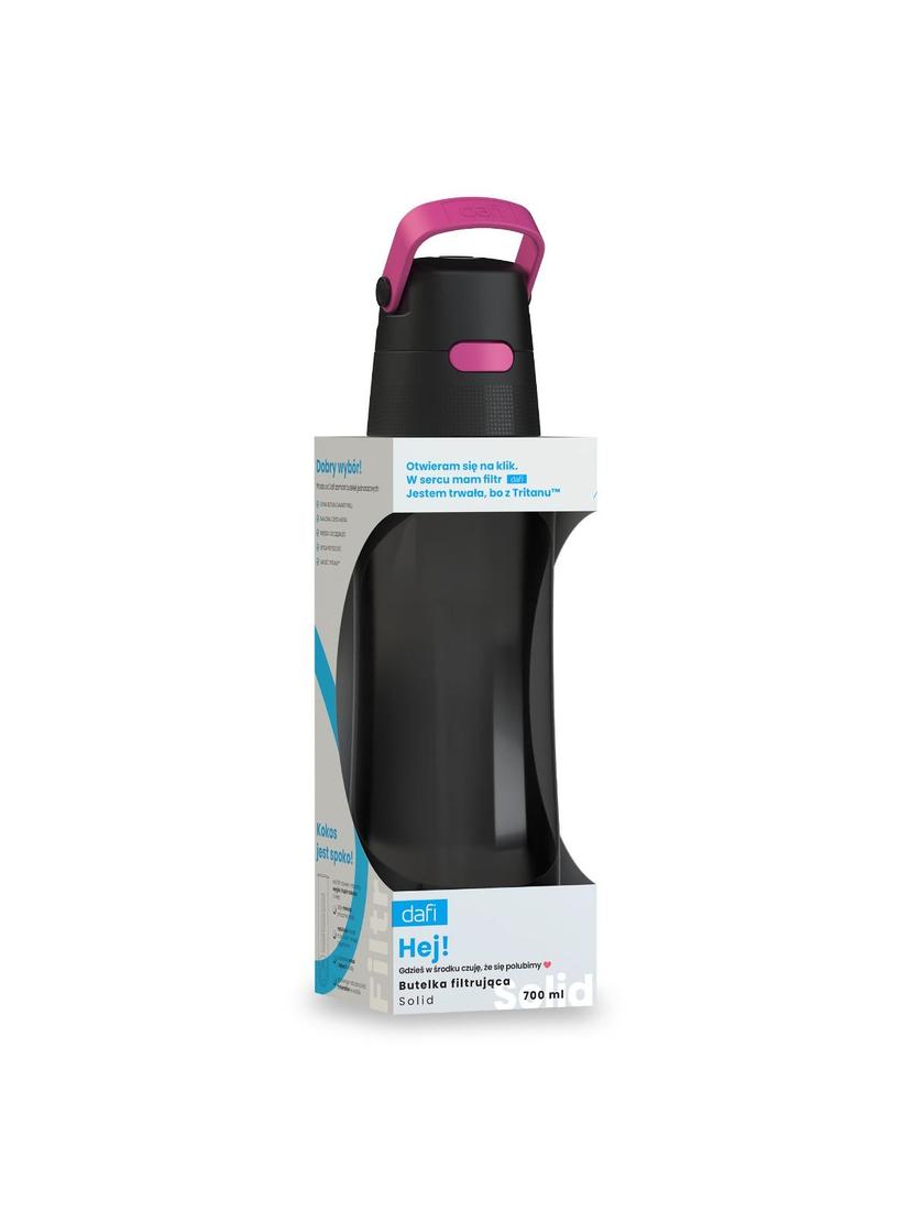 Butelka Dafi SOLID 0,7L z wkładem filtrującym LASEROWA (flamingowa / różowa)