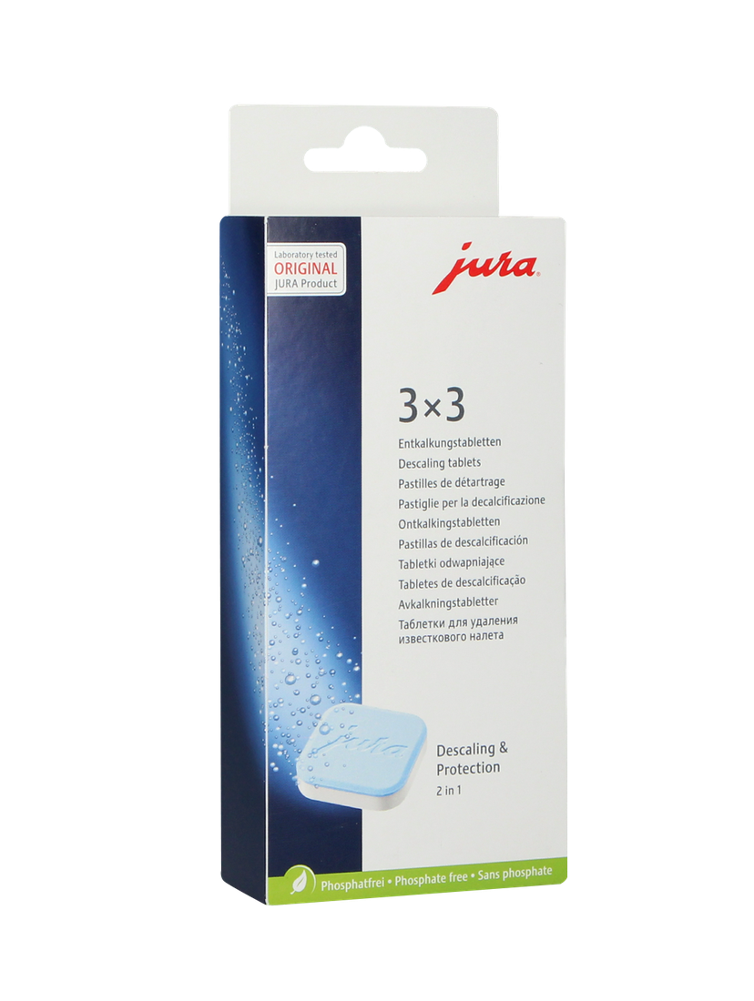 Zestaw do konserwacji ekspresu Jura: filtr blue+ 24228 +tabletki odkamieniające 61848