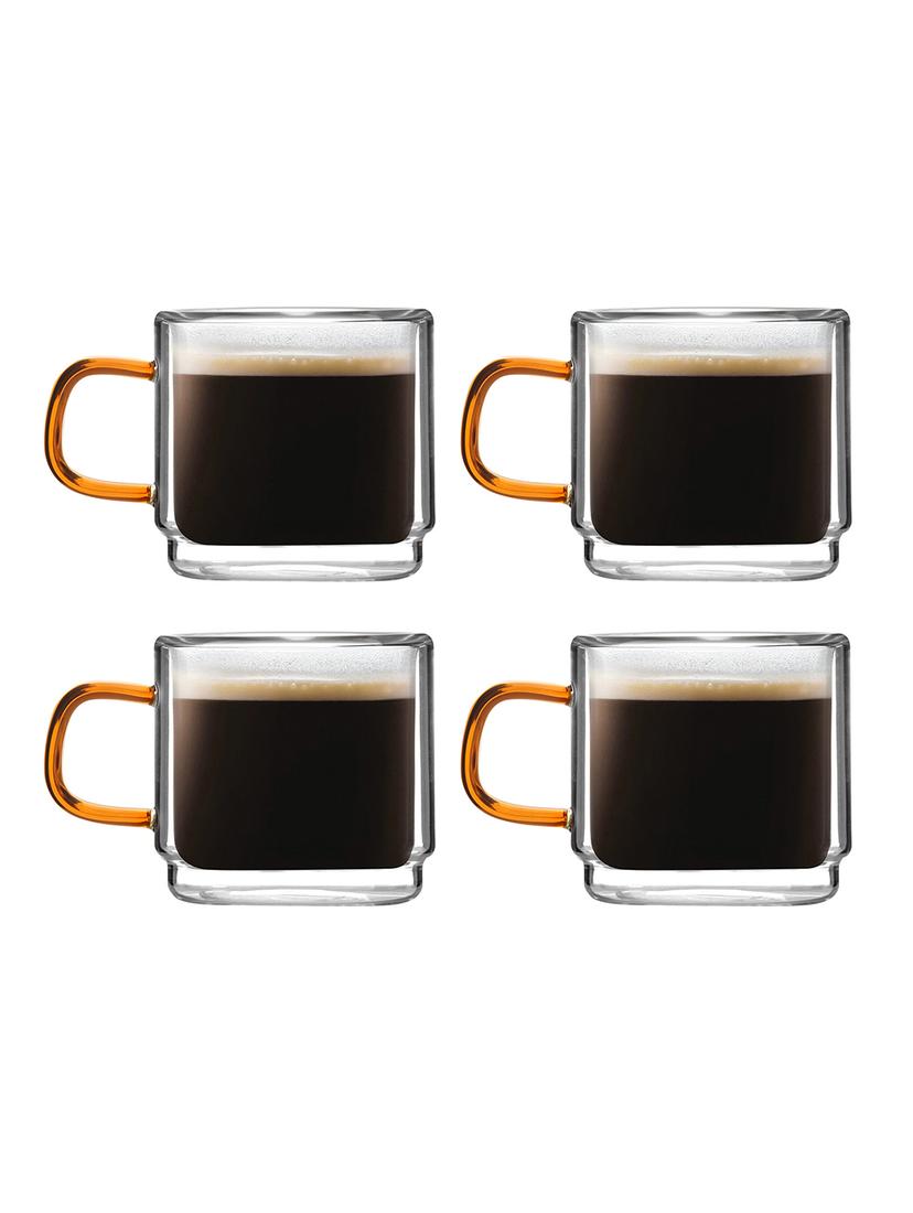 Szklanki termiczne do kawy espresso Vialli Design AMBER 80ml (4szt.)