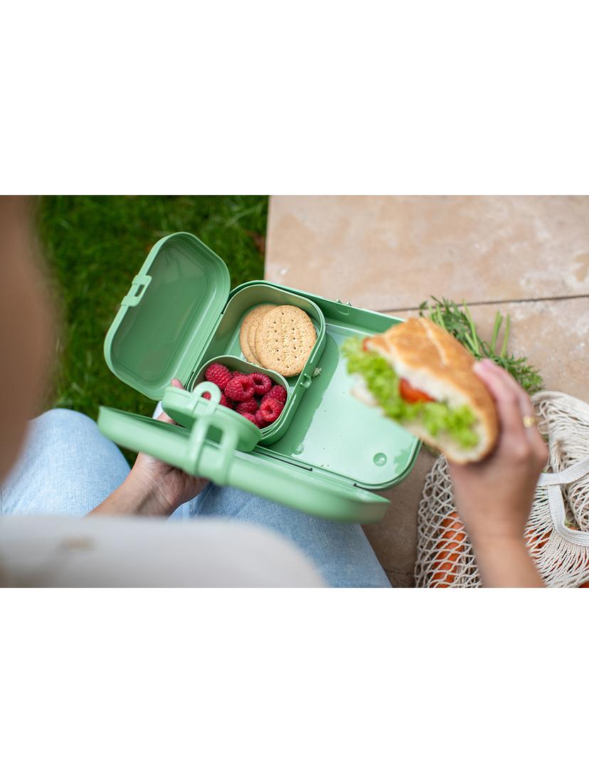 Lunchbox zestaw + sztućce Koziol PASCAL READY 7168703 (zielony)