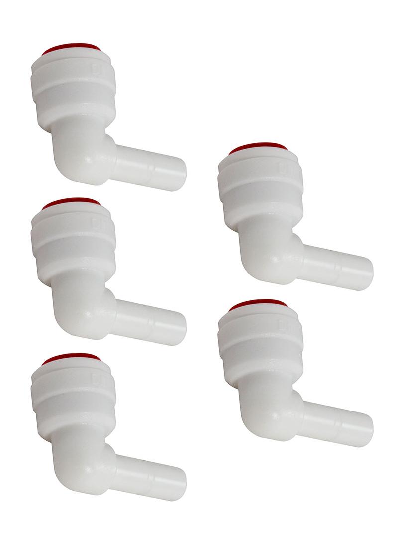 Kolanko łączące wężyk DMfit ATEU0404R (1/4" tube x 1/4" stem) 5szt.