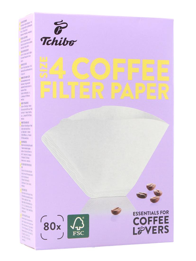 Filtry papierowe do ekspresu przelewowego Tchibo rozmiar 4 (80szt.)