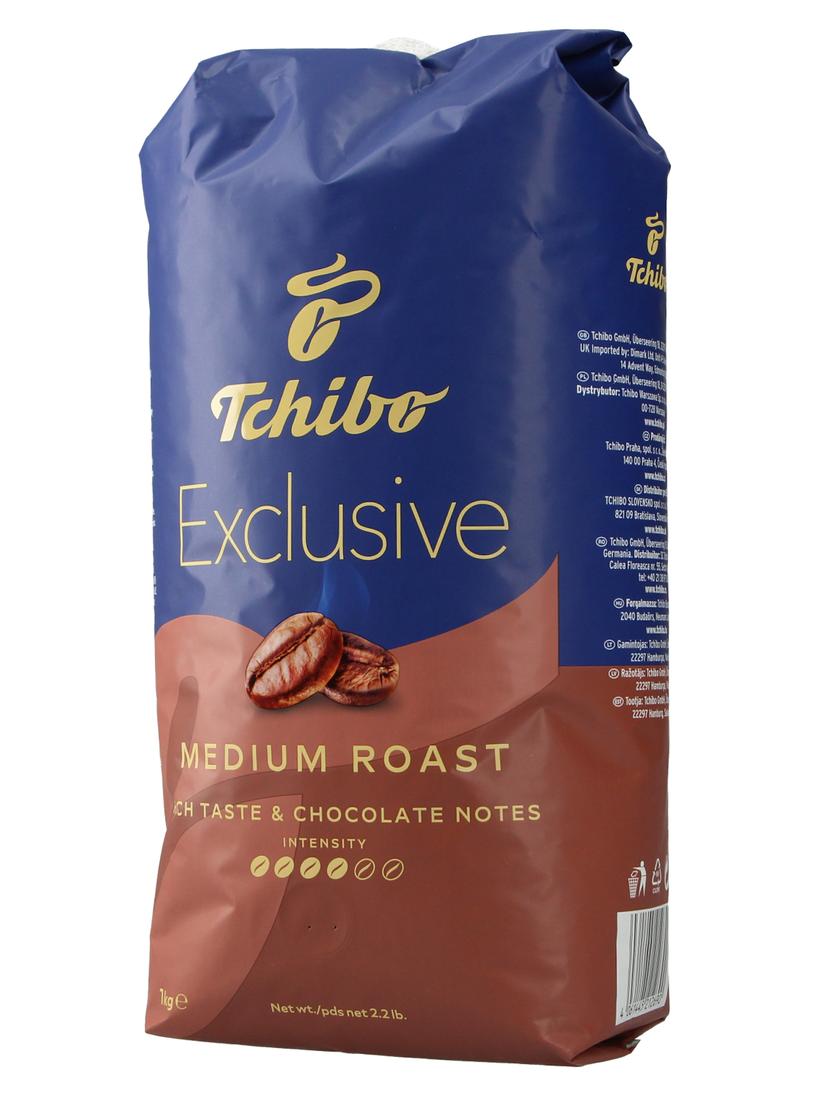 Kawa ziarnista Tchibo Exclusive Medium Roast 4kg + szklanki termiczne do espresso FilterLogic CFL-655 w zestawie