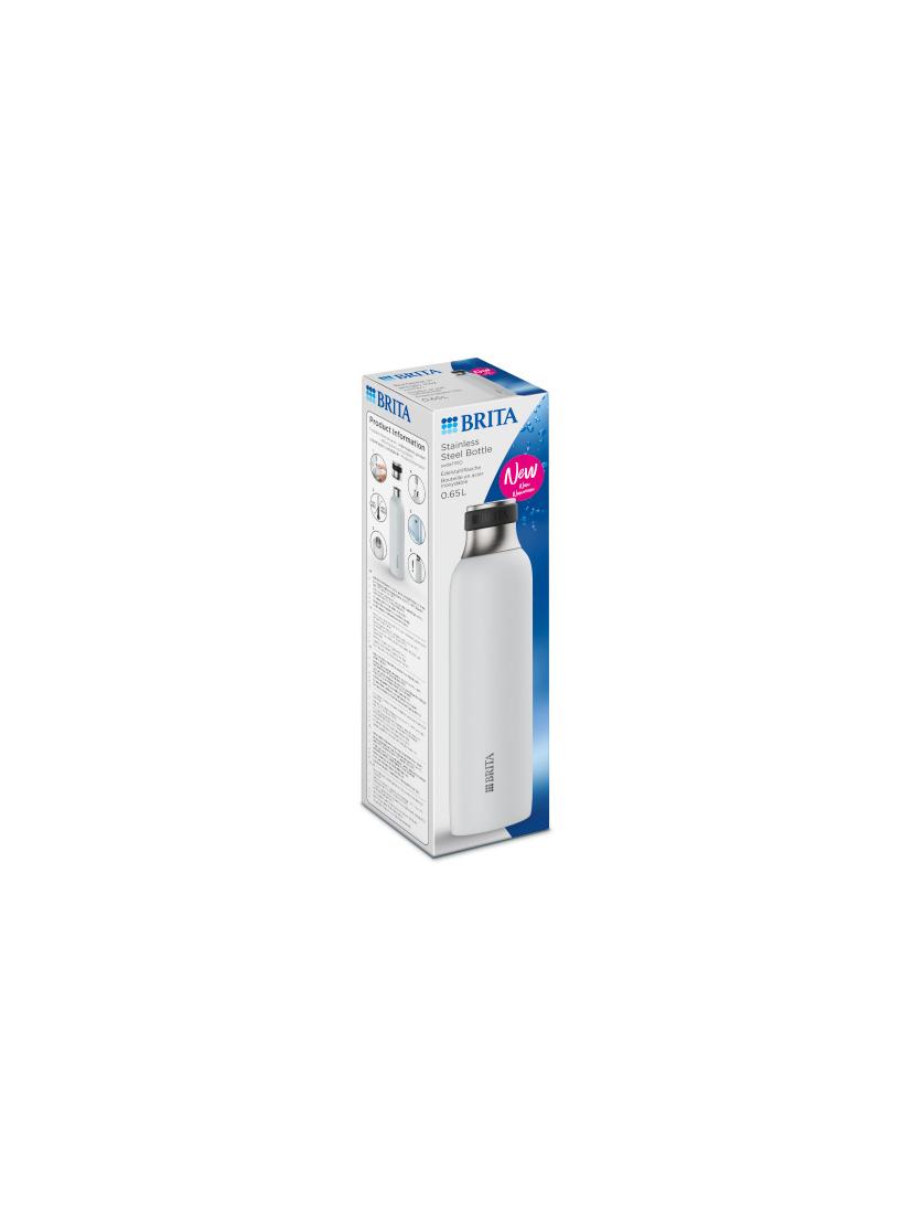 Butelka ze stali nierdzewnej do saturatora Brita SodaTrio 650ml (biała)