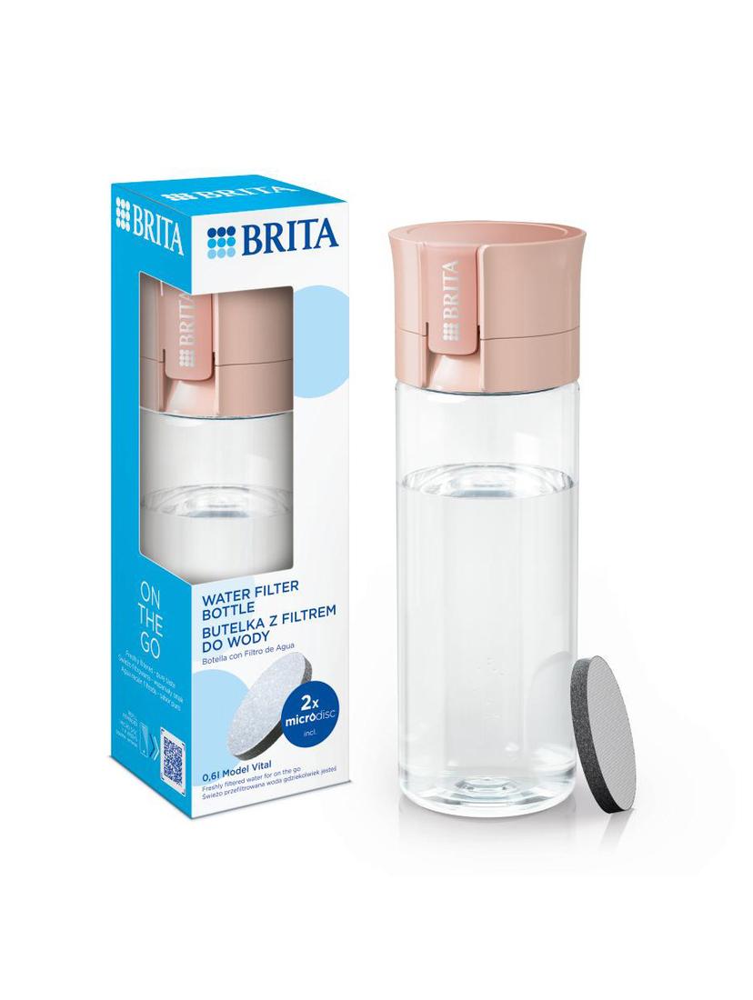 Butelka filtrująca Brita Fill&Go Vital Pastelowa +2 dyski (brzoskwinia)