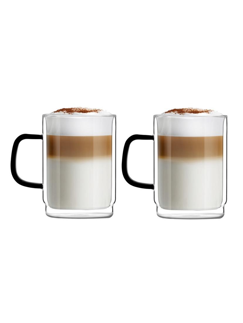 Szklanki termiczne do kawy i herbaty Vialli Design CARBON 350ml (2szt.)