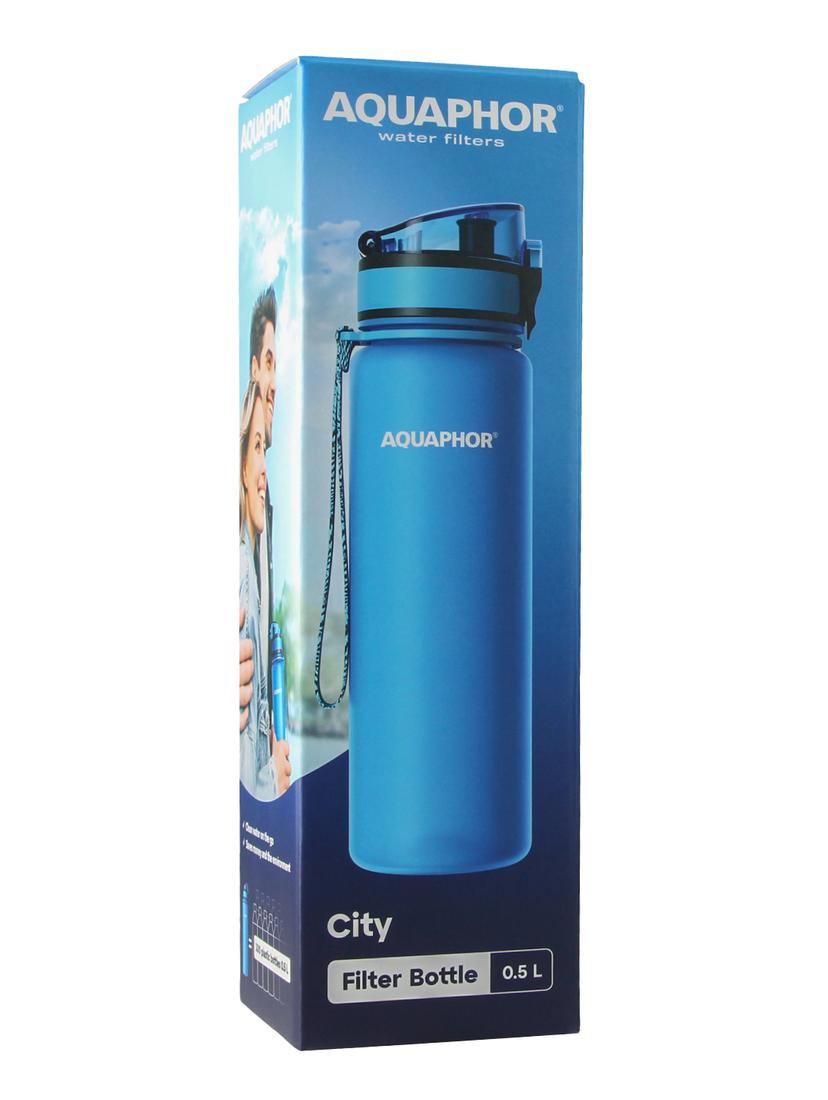 Butelka filtrująca wodę Aquaphor City 500ml (niebieska) + opakowanie filtrów