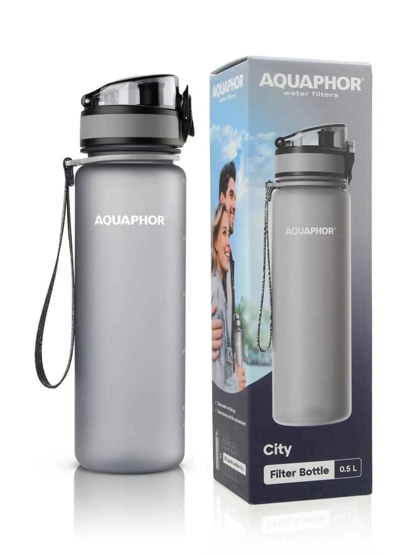 Butelka filtrująca wodę Aquaphor City 500ml (szara)