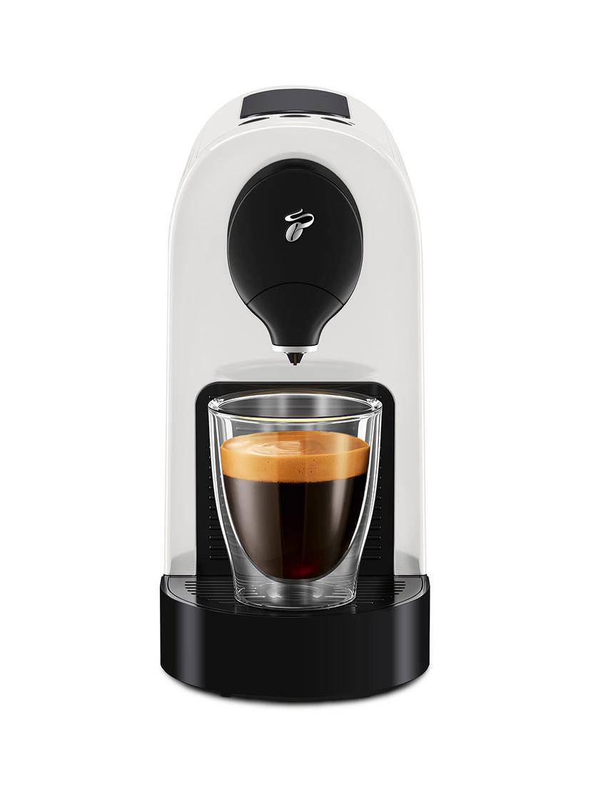 Ekspres ciśnieniowy na kapsułki Tchibo Cafissimo PURE+ (biały) + 30 kapsułek + spieniacz ręczny (zestaw degustacyjny)