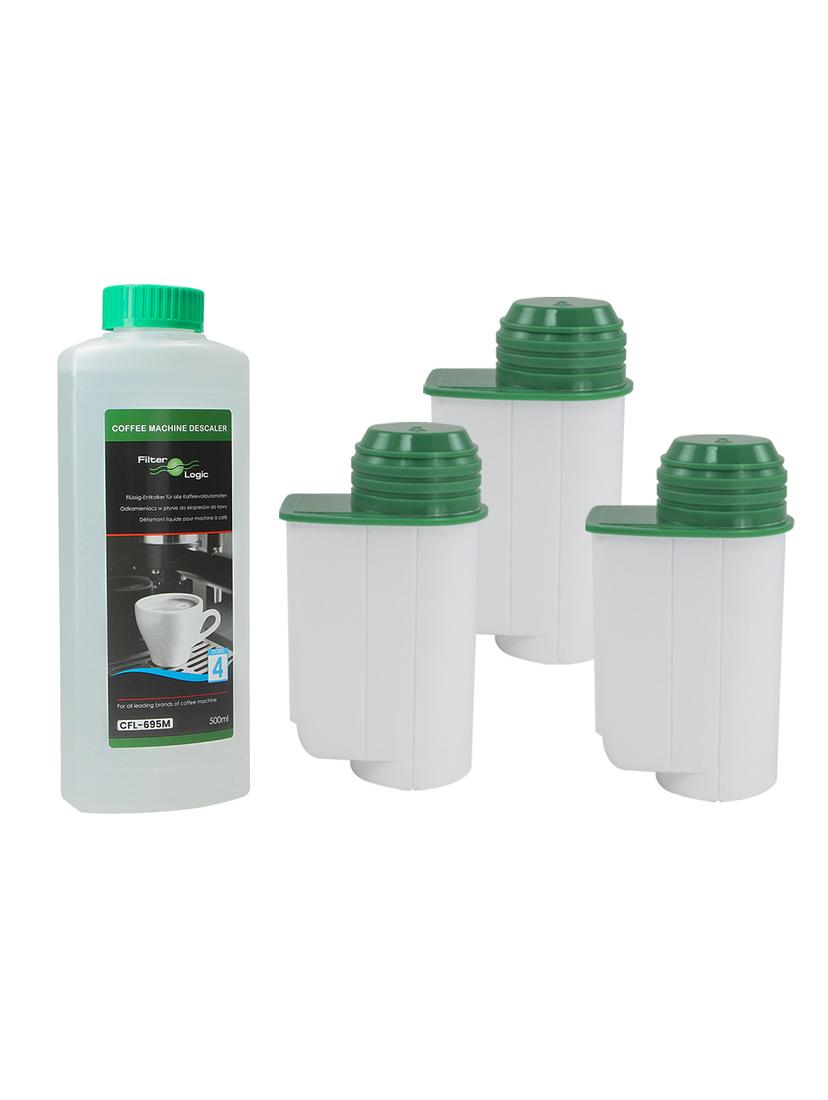 Filtr do ekspresu Bosch Siemens FilterLogic CFL-901B (3szt.) + odkamieniacz CFL-695 500ml