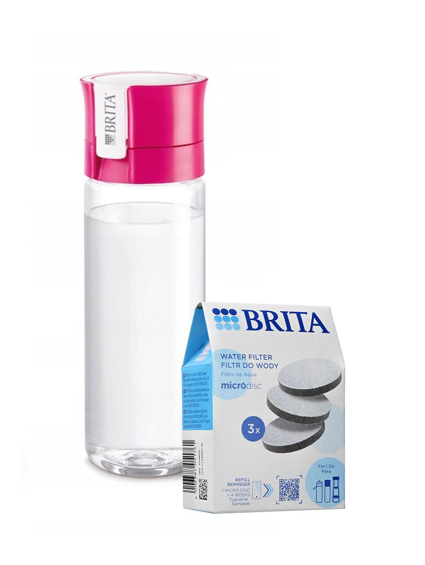 Butelka filtrująca Brita Fill&Go Vital (różowa) +4 dyski