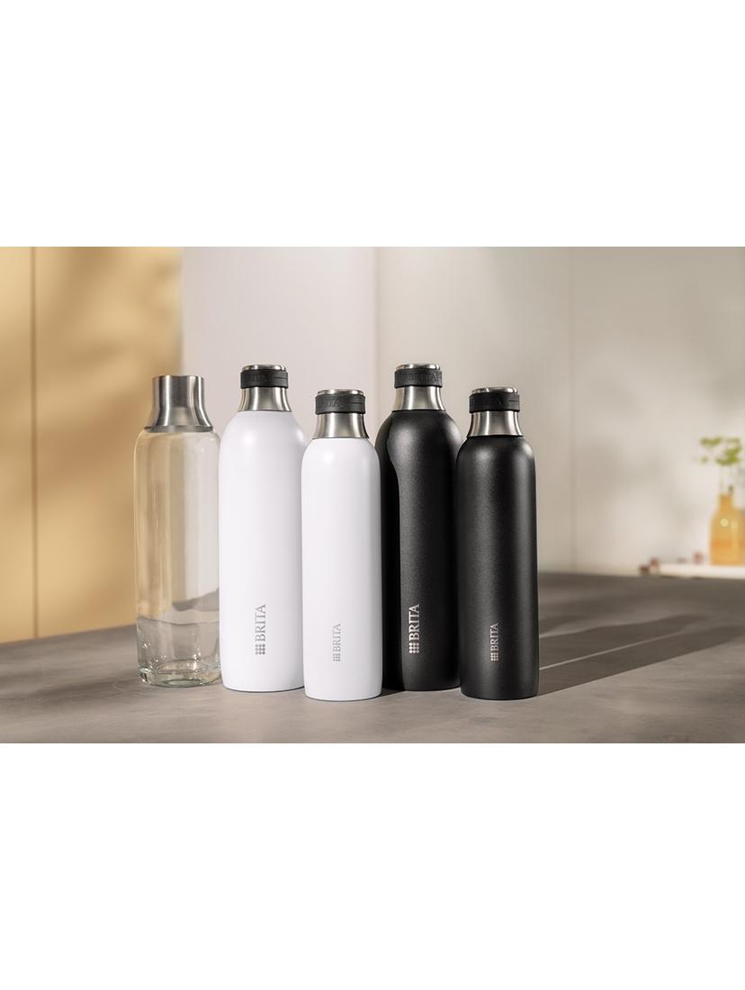 Butelka ze stali nierdzewnej do saturatora Brita SodaTrio 650ml (biała)