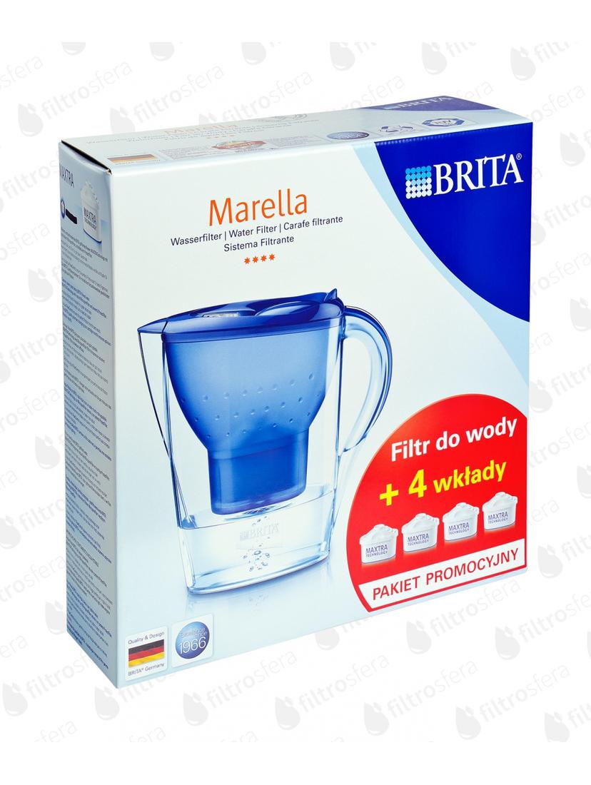 Dzbanek filtracyjny BRITA Marella Cool 2.4L BLUE + 4 wkłady MAXTRA Oryginał
