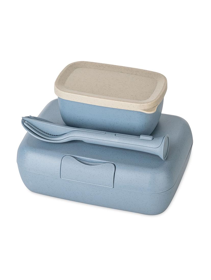 Lunchbox + sztućce Koziol CANDY READY 7272716 (niebieski)