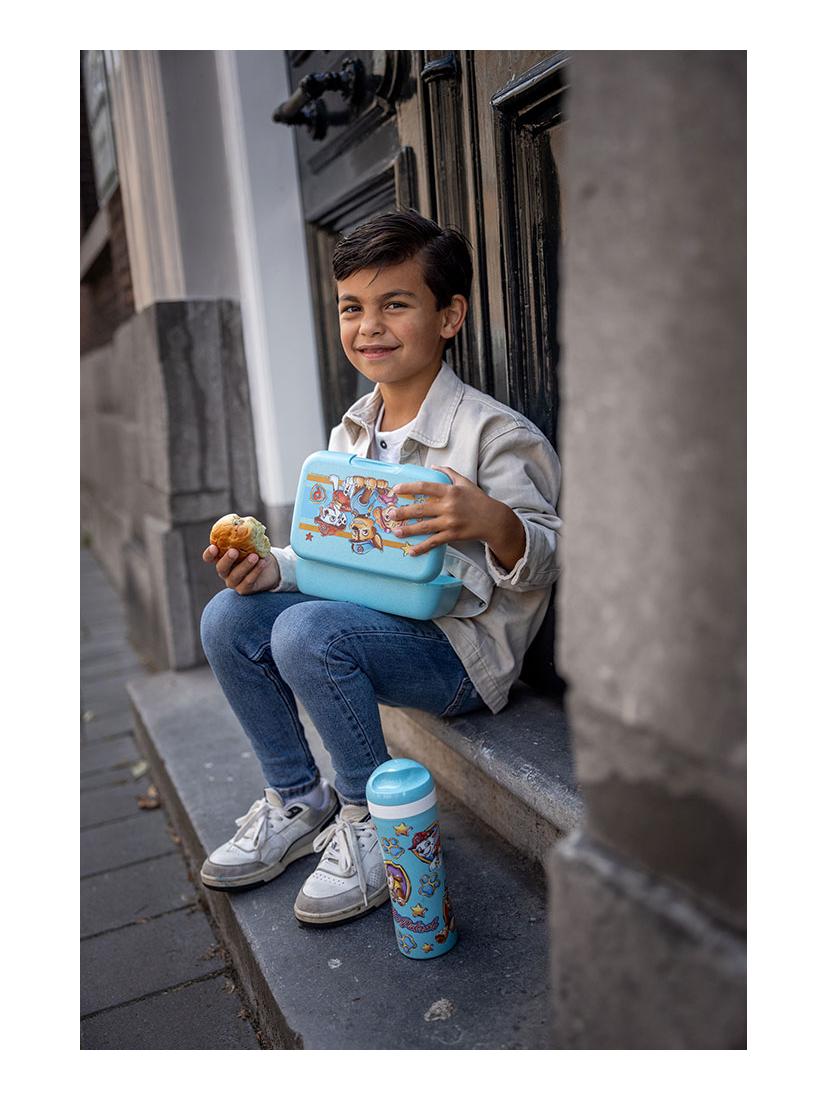 Zestaw śniadaniowy Koziol PSI PATROL niebieski (lunchbox Candy L + butelka bidon na wodę 425ml)