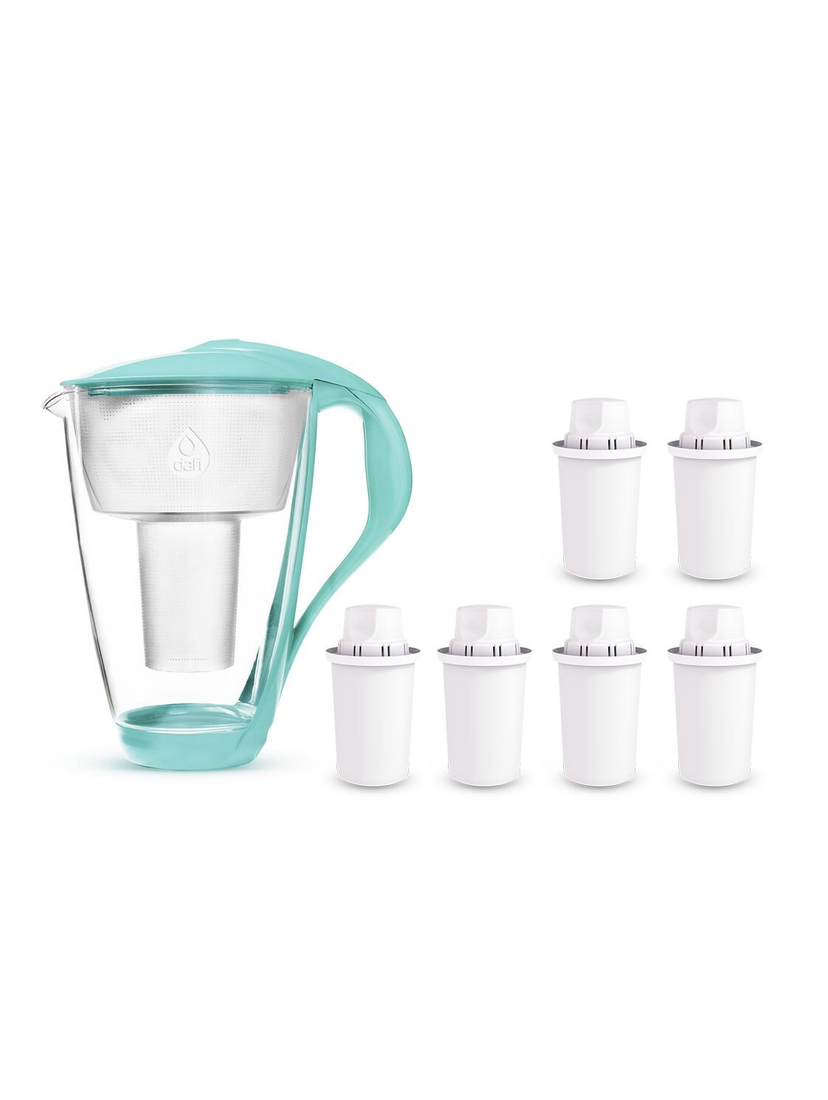 Dzbanek filtrujący Dafi Crystal (miętowy) +6 filtrów Dafi Classic