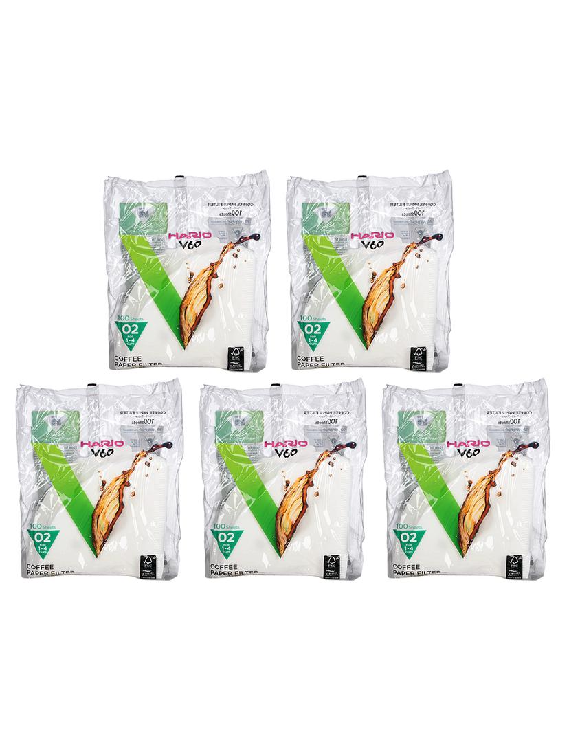 Filtr papierowy do dripa Hario VCF-02-100W (5x 100szt.)