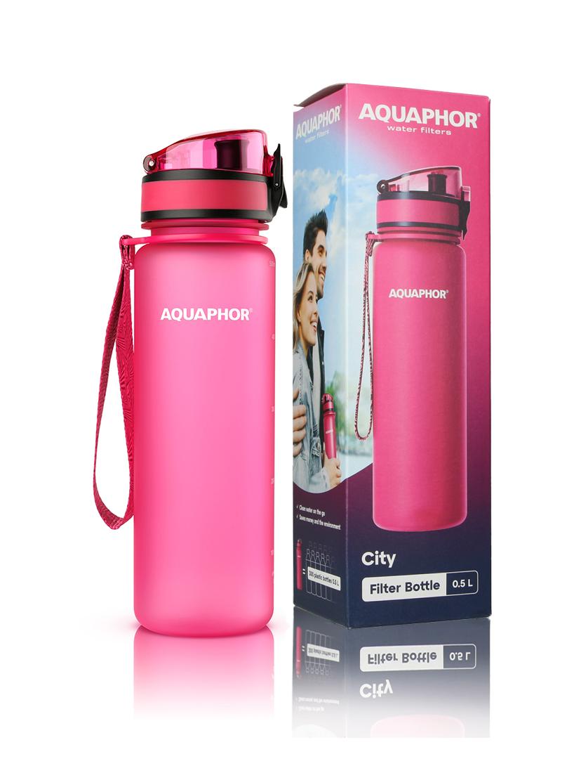 Butelka filtrująca wodę Aquaphor City 500ml (różowa)