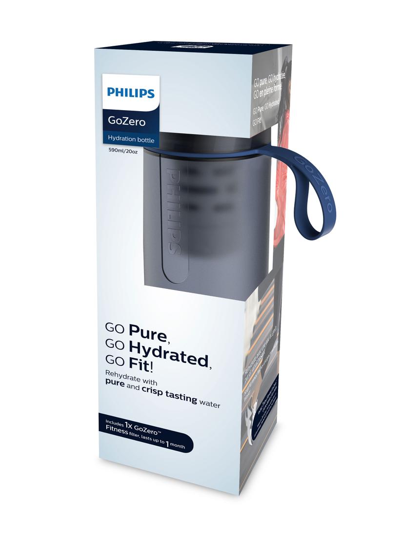 Butelka filtrująca i nawadniająca Philips GoZero Fitness AWP2712BLR/10 (ciemny granat)