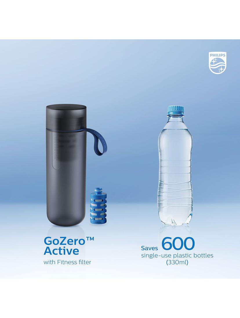 Butelka filtrująca i nawadniająca Philips GoZero Fitness AWP2712BLR/10 (ciemny granat)
