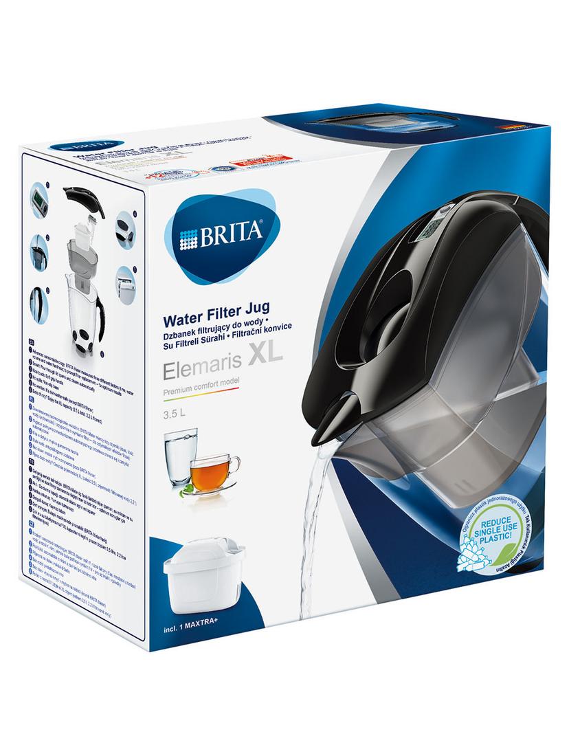 Dzbanek filtrujący Brita Elemaris XL (czarny) +1 filtr Maxtra Plus + 3 filtr Maxtra PRO Pure Perfomance